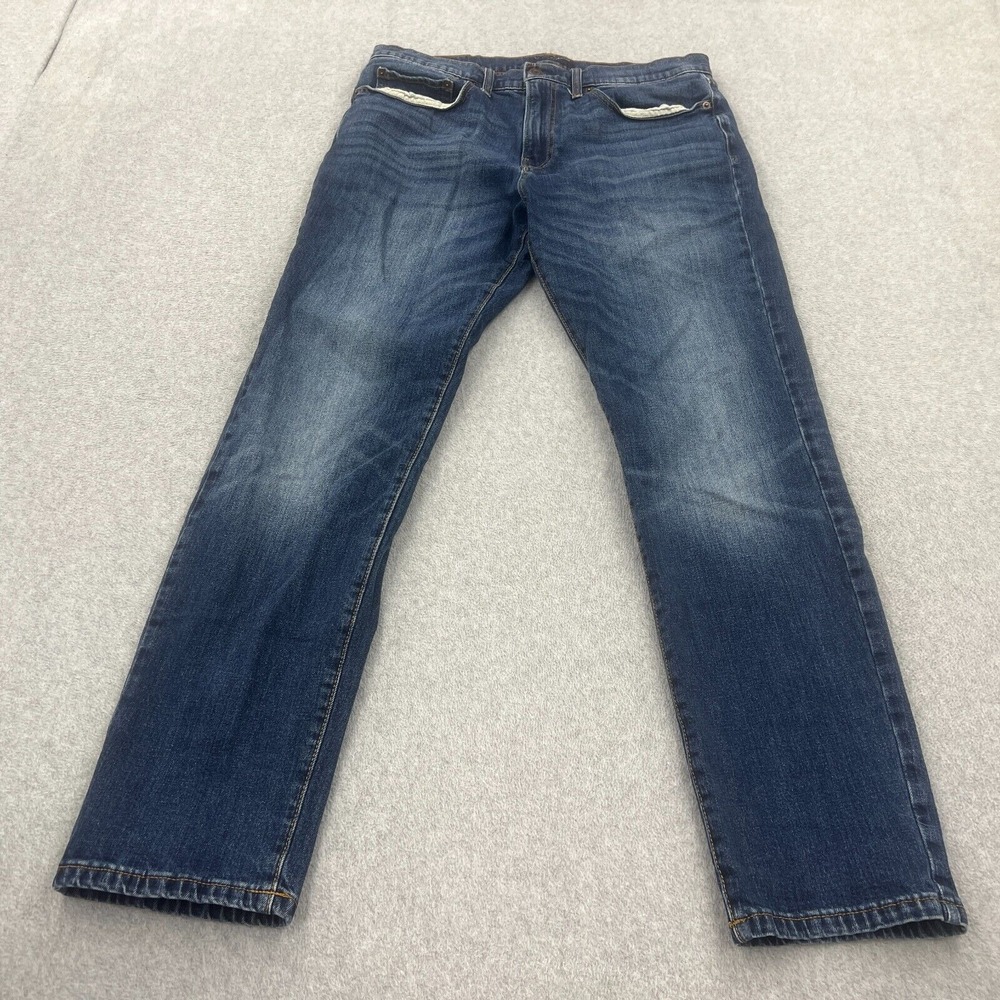 Lucky Brand Jeans Men's 34X32 121 Slim Straight Blue Stretch Preppy 5 Pocket